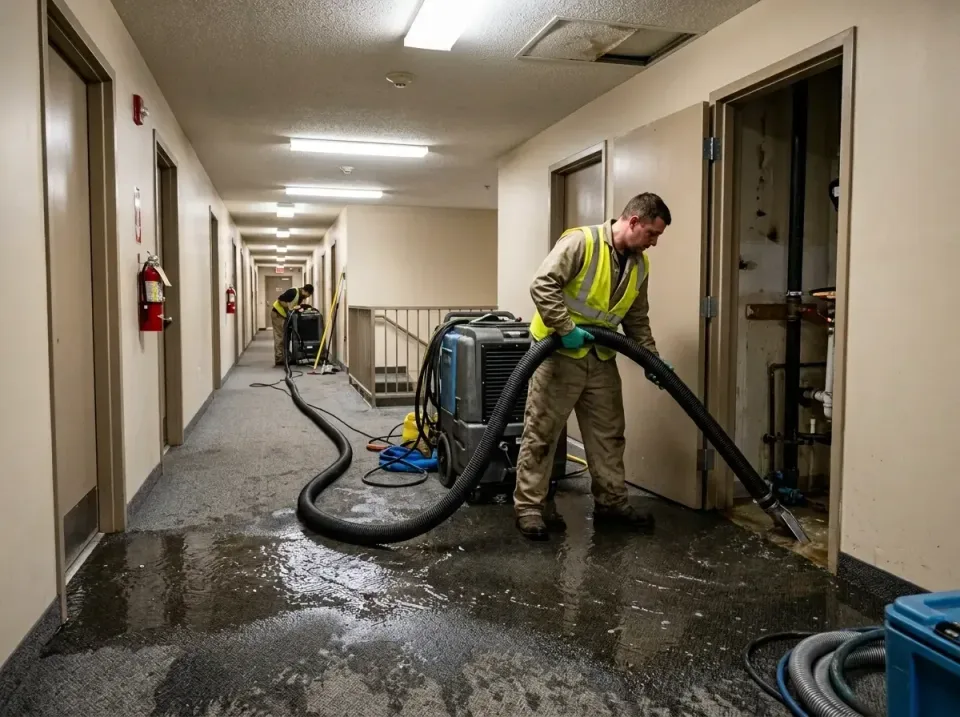 multi-unit-apartment-hallway-f-005 — frequently asked questions, Emergency Burst Pipe Water Extraction & Removal in Brookwoo…